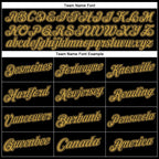 Custom Stitched Black Old Gold Sports Pullover Sweatshirt Hoodie photo 4