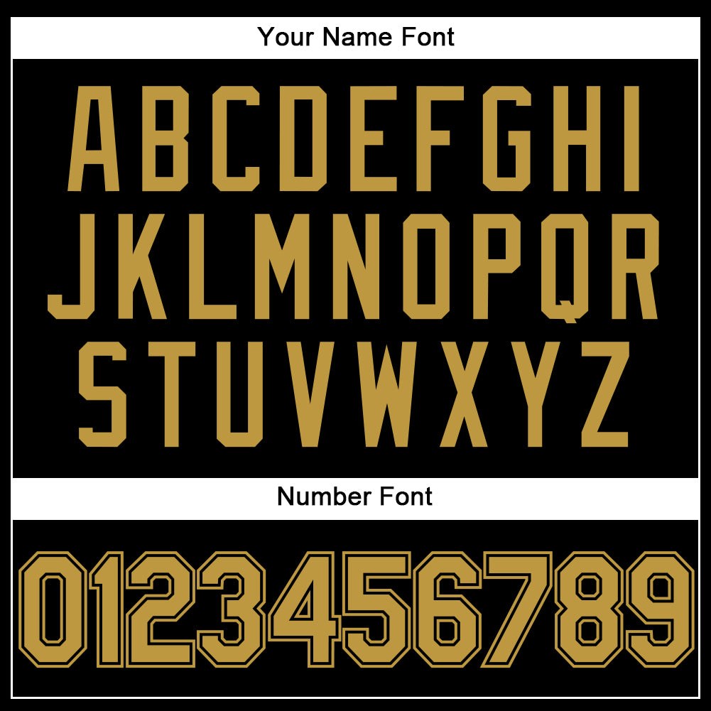 Custom Stitched Black Old Gold Sports Pullover Sweatshirt Hoodie photo 5