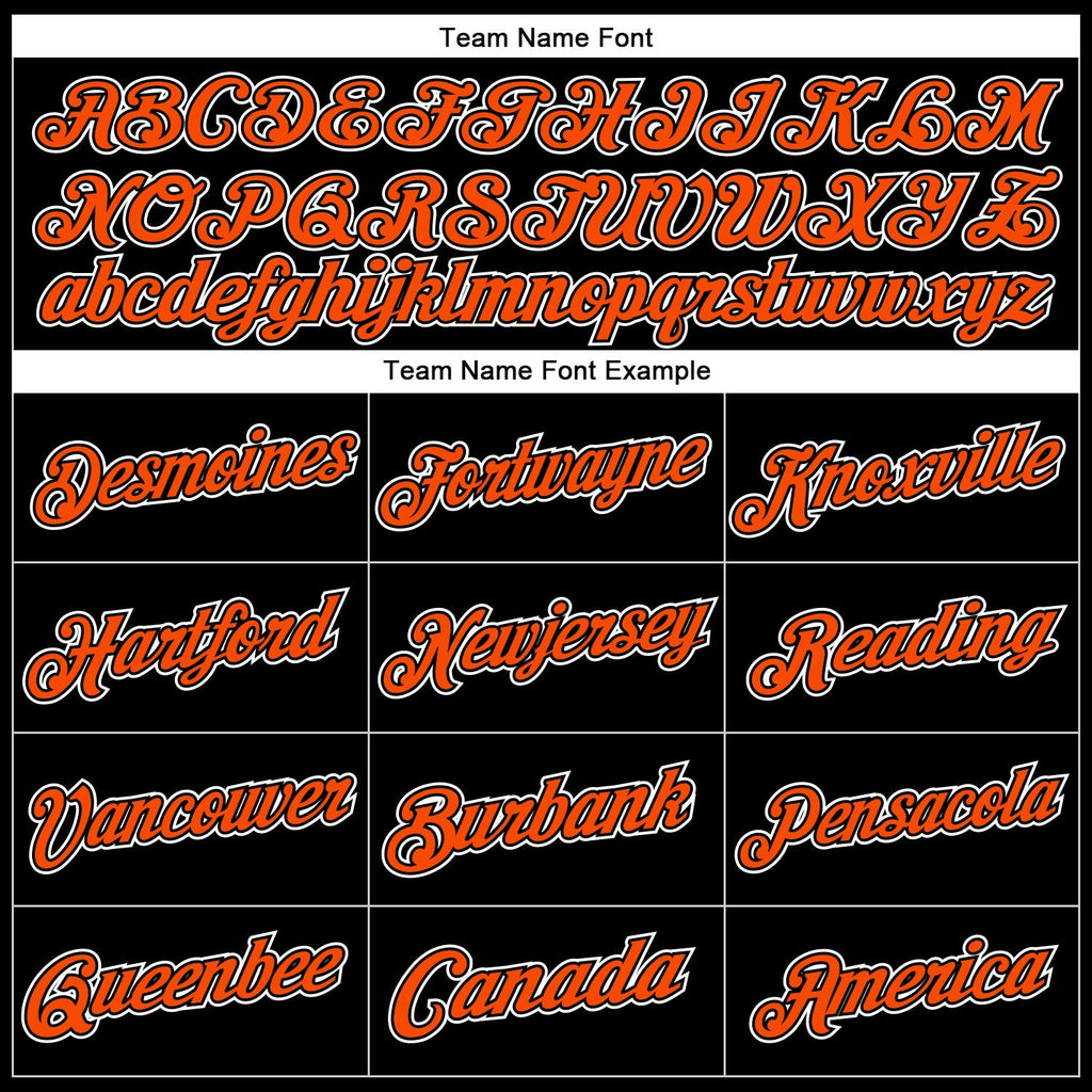 Custom Stitched Black Orange-White Sports Pullover Sweatshirt Hoodie photo 4