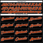 Custom Stitched Black Orange-White Sports Pullover Sweatshirt Hoodie photo 4