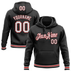 Custom Stitched Black White-Red Sports Pullover Sweatshirt Hoodie photo 1