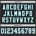 Custom Black White-Teal Mesh Authentic Throwback Football Jersey photo 3