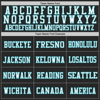 Custom Black Purple-Teal Mesh Authentic Throwback Football Jersey photo 2