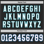 Custom Black Purple-Teal Mesh Authentic Throwback Football Jersey photo 3