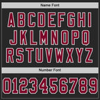 Custom Black Maroon-White Mesh Authentic Throwback Football Jersey photo 3