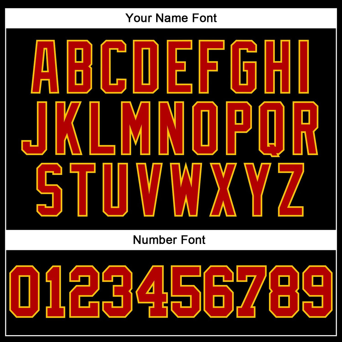 Custom Black Red-Yellow Authentic Football Jersey photo 5