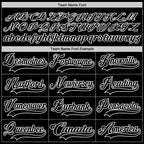 Custom Black White Hockey Lace Neck Jersey photo 3
