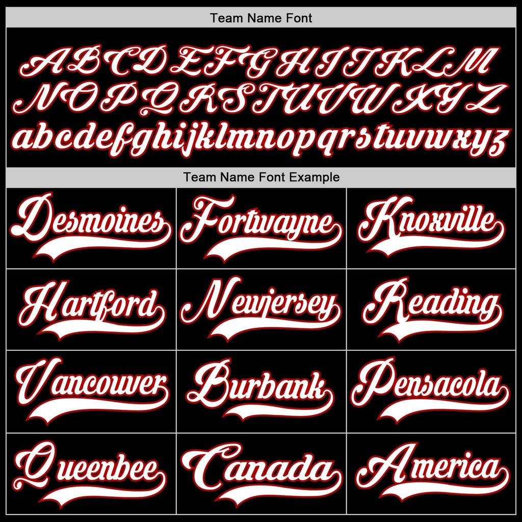 Custom Black White-Red Hockey Lace Neck Jersey photo 3