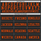 Custom Black Orange Mesh Authentic Throwback Football Jersey photo 2