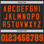 Custom Black Orange Mesh Authentic Throwback Football Jersey photo 3