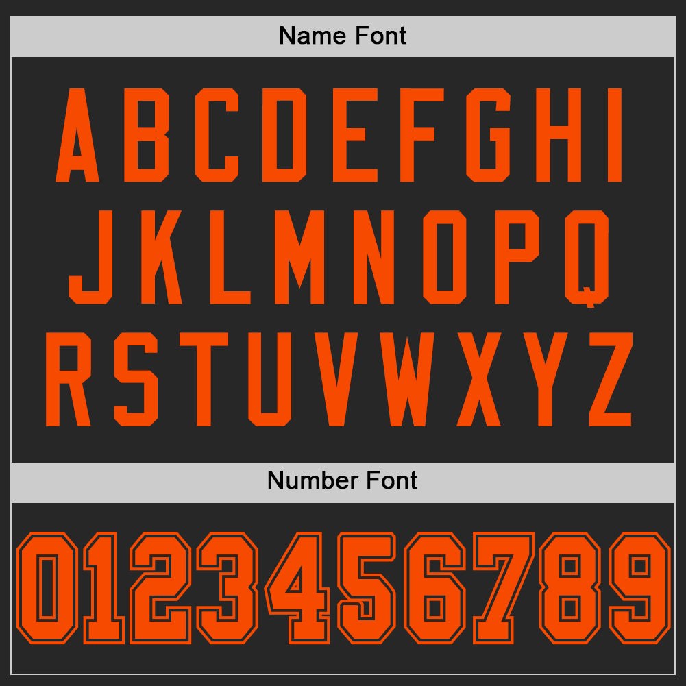 Custom Black Orange Mesh Authentic Throwback Football Jersey photo 3