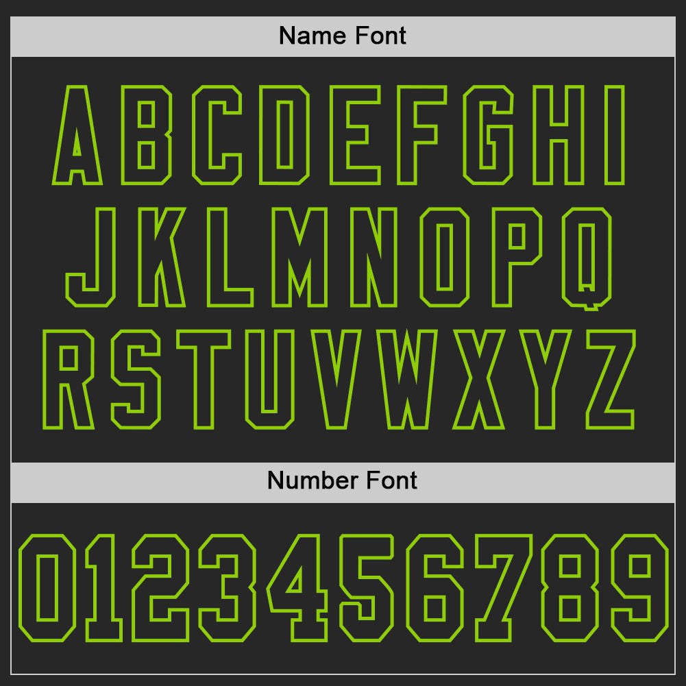Custom Black Neon Green Mesh Authentic Throwback Football Jersey photo 3