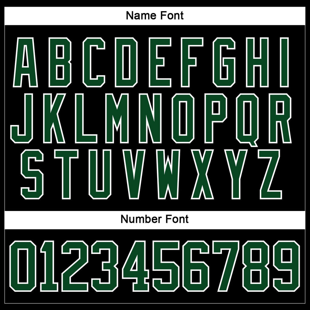 Custom Black Green-White Hockey Jersey photo 4