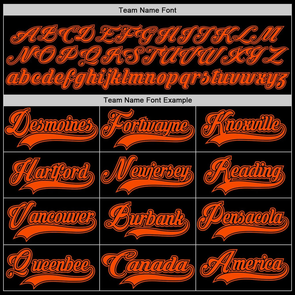 Custom Black Orange Hockey Jersey photo 3