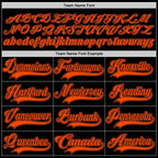 Custom Black Orange Hockey Jersey photo 3