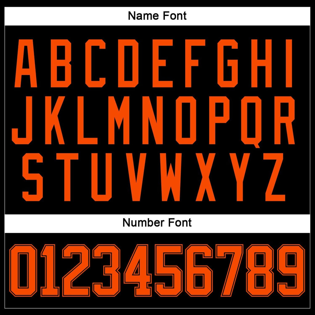 Custom Black Orange Hockey Jersey photo 4