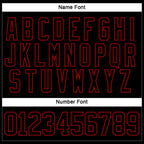 Custom Black Red Hockey Jersey photo 4