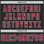 Custom Black Crimson-White Mesh Authentic Football Jersey photo 3