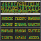 Custom Black Gold Red-Kelly Green Mesh Authentic Football Jersey photo 2