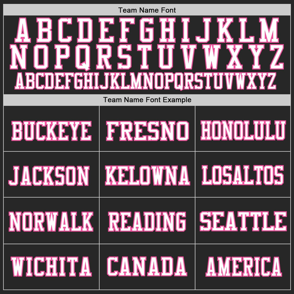 Custom Black White-Pink Mesh Authentic Football Jersey photo 2
