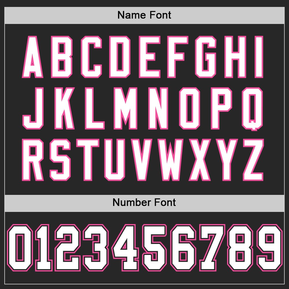 Custom Black White-Pink Mesh Authentic Football Jersey photo 3