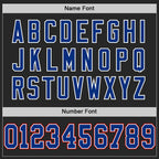 Custom Black Royal-Red Mesh Authentic Football Jersey photo 3