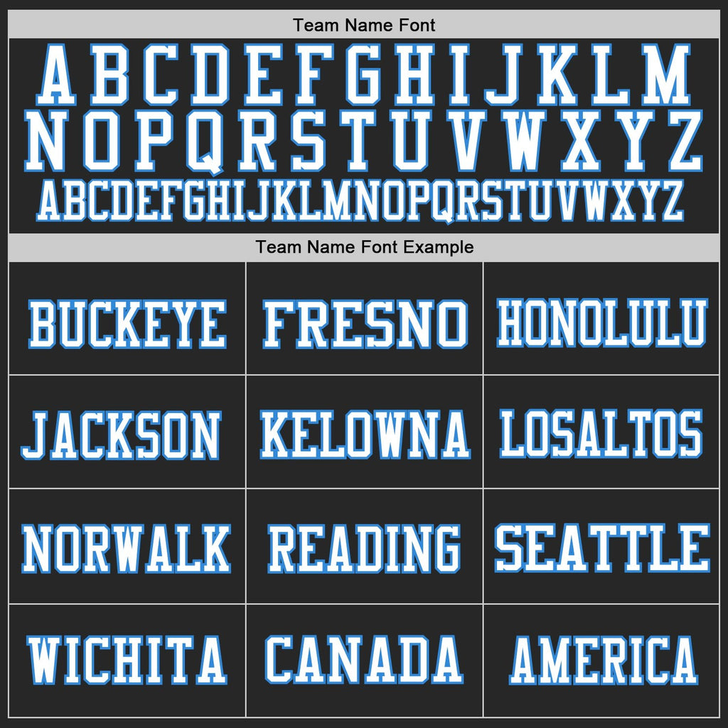 Custom Black Powder Blue-White Mesh Authentic Football Jersey photo 2
