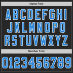 Custom Black Powder Blue-White Mesh Authentic Football Jersey photo 3