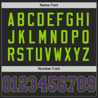 Custom Black Purple-Neon Green Mesh Authentic Football Jersey photo 3