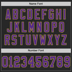 Custom Black Purple-Old Gold Mesh Authentic Football Jersey photo 3