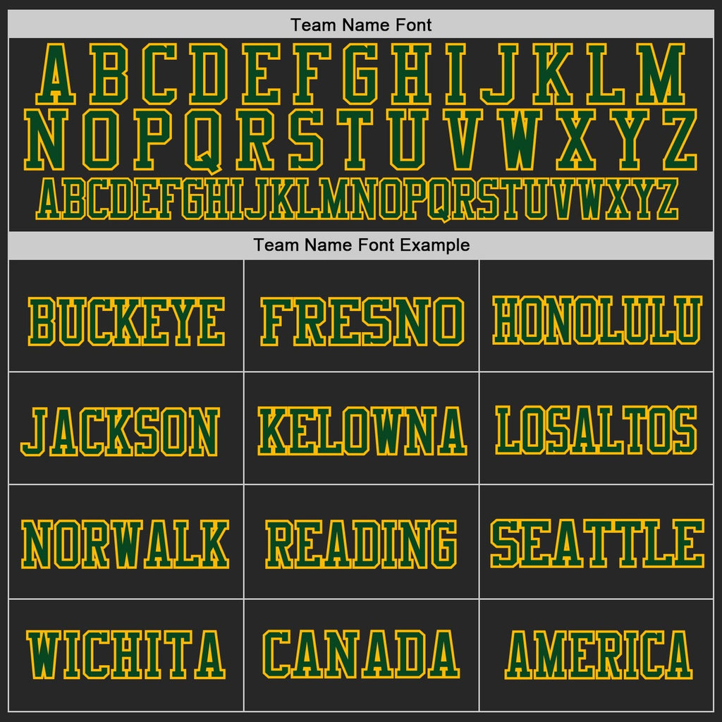 Custom Black Green-Gold Mesh Authentic Football Jersey photo 2