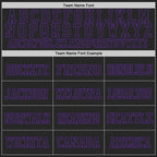 Custom Black Purple Mesh Authentic Football Jersey photo 2