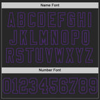 Custom Black Purple Mesh Authentic Football Jersey photo 3