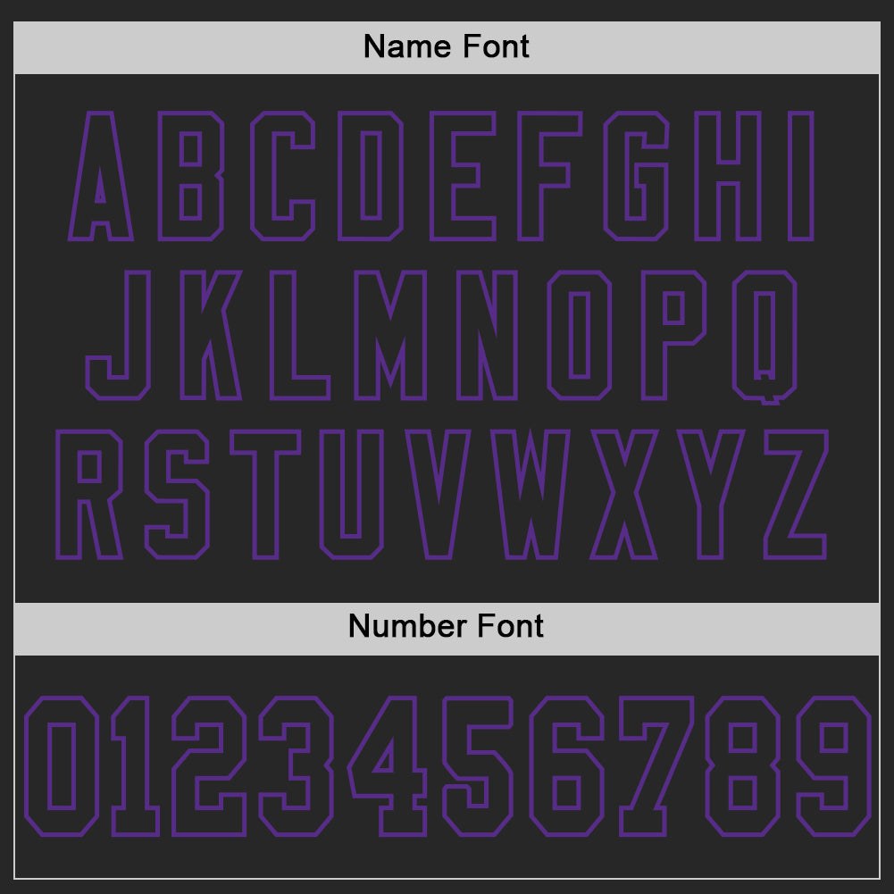 Custom Black Purple Mesh Authentic Football Jersey photo 3