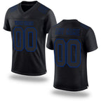 Custom Black Royal Mesh Authentic Football Jersey