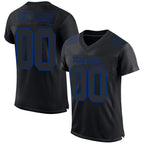 Custom Black Royal Mesh Authentic Football Jersey photo 1