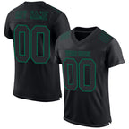 Custom Black Kelly Green Mesh Authentic Football Jersey photo 1