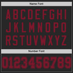 Custom Black Crimson Mesh Authentic Football Jersey photo 3