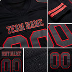 Custom Black Red Authentic Football Jersey detail