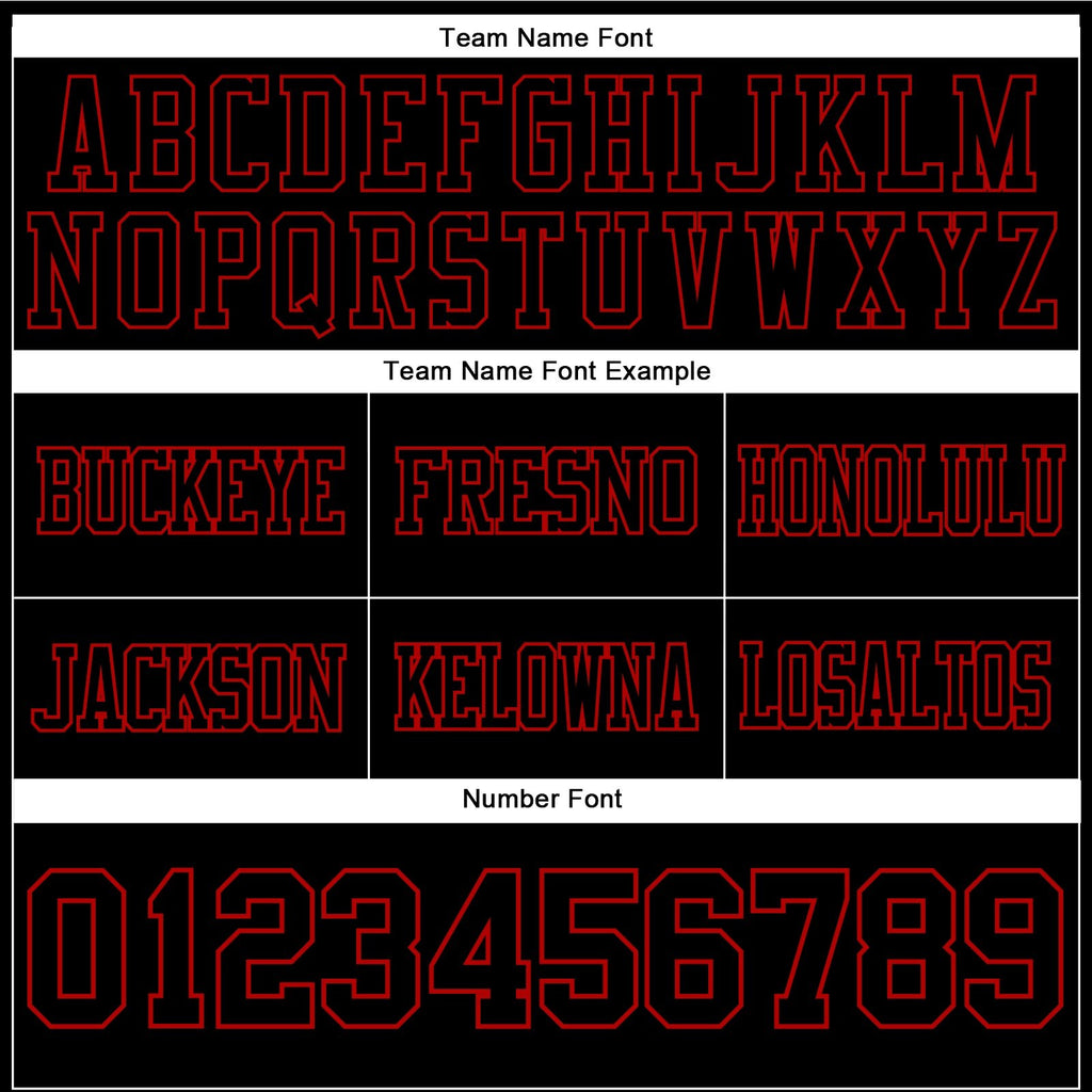 Custom Black Red Authentic Football Jersey photo 4