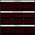 Custom Black Red Authentic Football Jersey photo 4