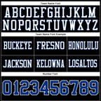 Custom Black Royal-White Authentic Football Jersey photo 3