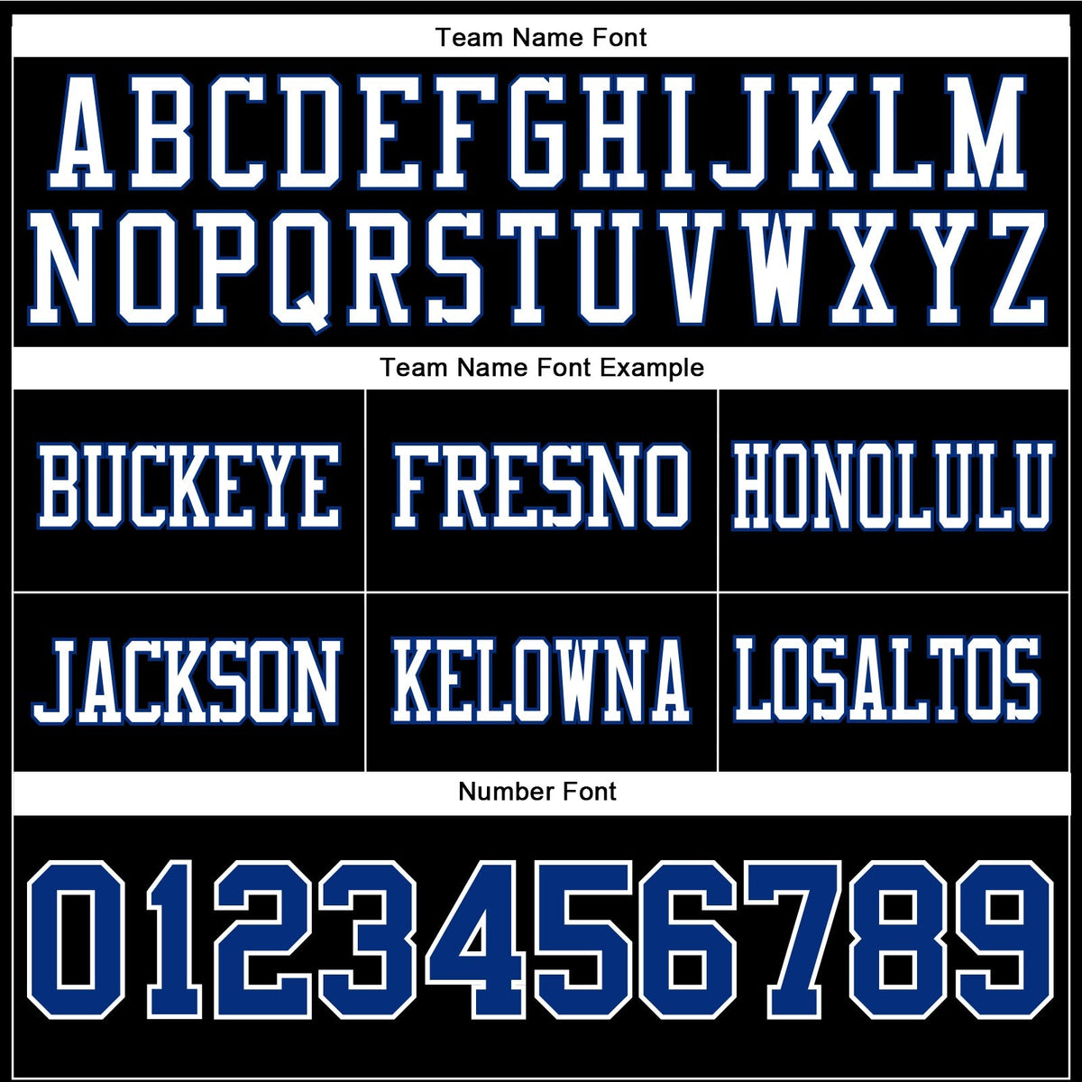 Custom Black Royal-White Authentic Football Jersey photo 3