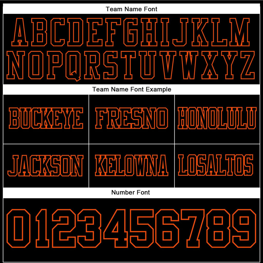 Custom Black Orange Authentic Football Jersey photo 4