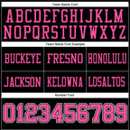 Custom Black Pink-White Authentic Football Jersey photo 4