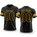 Custom Black Gold Authentic Football Jersey