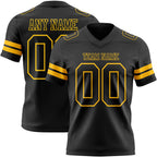 Custom Black Gold Authentic Football Jersey photo 1