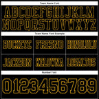Custom Black Gold Authentic Football Jersey photo 4