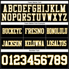 Custom Black White-Gold Authentic Football Jersey photo 4