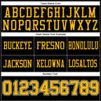 Custom Black Gold-White Authentic Football Jersey photo 3